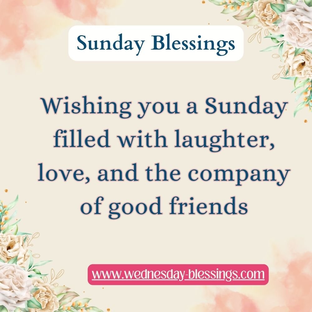 beautiful Sunday Blessings with Sweet flowers in background and colorful words