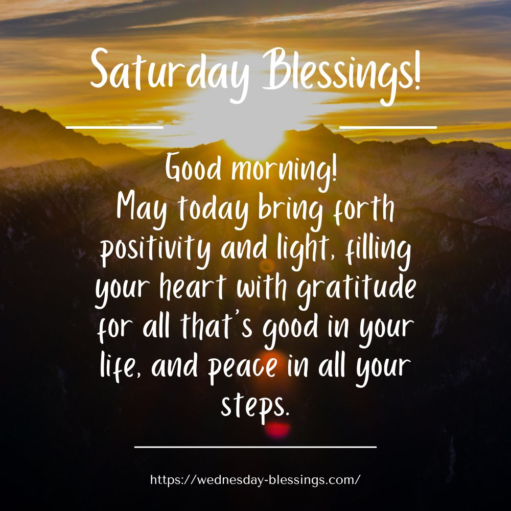 Good morning Saturday blessings with peace and motivation